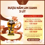 Rượu Nấm Lim Xanh 3 Lít (Nấm Nguyên Cây)